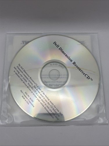 Dell Dimension Resource CD P/N 0628D w/ Instructions Drivers Reinstallation New - Picture 1 of 3