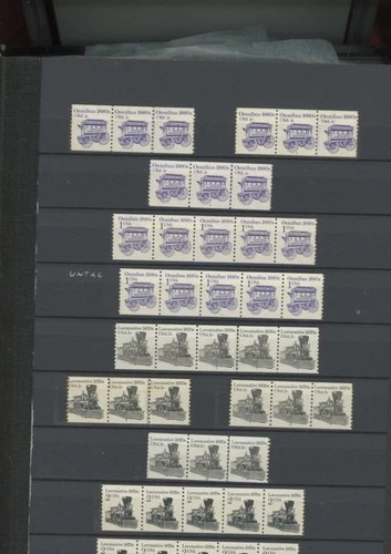 US Stamps  Coil Collection  600 items mnh mh some line pairs EFO others   (mb30