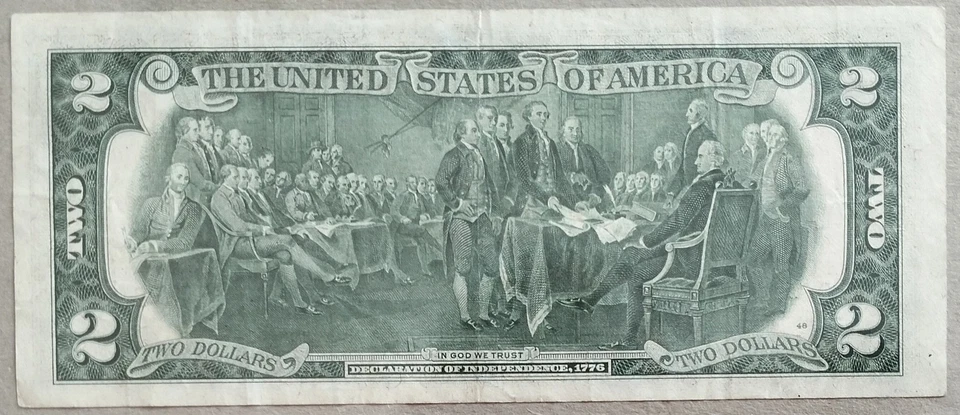 USA 1976 Series $2 Note F 41696787 A - Image 2 of 2