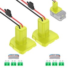2 Pack Power Wheels Adapter for Ryobi 18V Battery, Converter Kit with Fuses ...