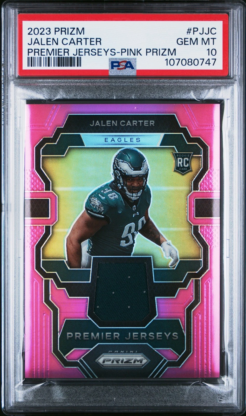 Jalen Carter Panini Prizm Premier Jerseys #PJJC Pink