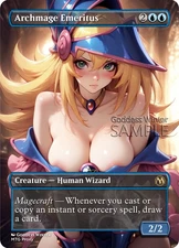 MTG - Archmage Emeritus - Fanart Borderless Style - EDH / Playtest