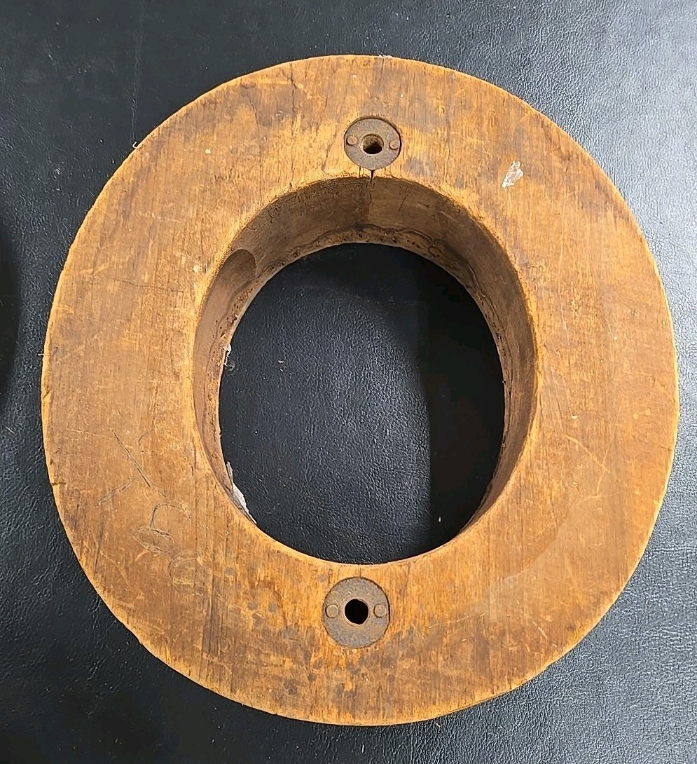 Estate Lot Of Wood Hat Mold Brim Millinery Block Flanges Set Form Wooden Old 