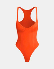 Orange Racerback Bodysuit