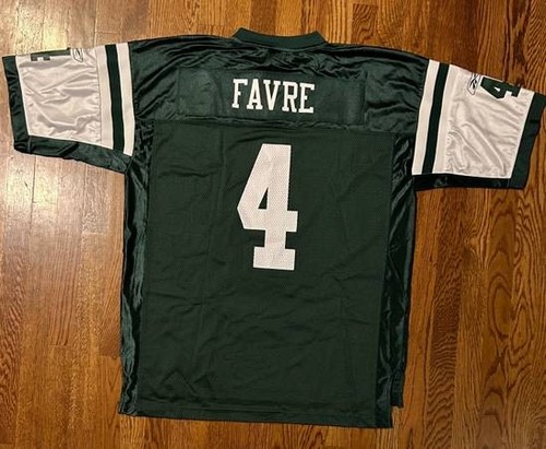 New York Jets Brett Favre Onfield Reebok NFL Football Jersey XL - Picture 2 of 3