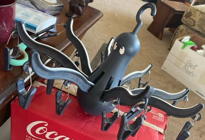 IKEA Pressa Blue Octopus Hanging Folding Drying Hanger 16 Clips
