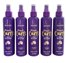 Aussie Miracle Curls 2nd Day Curl Activator W/ Jojoba Oil 8.5 Fl Oz New 5 Pack