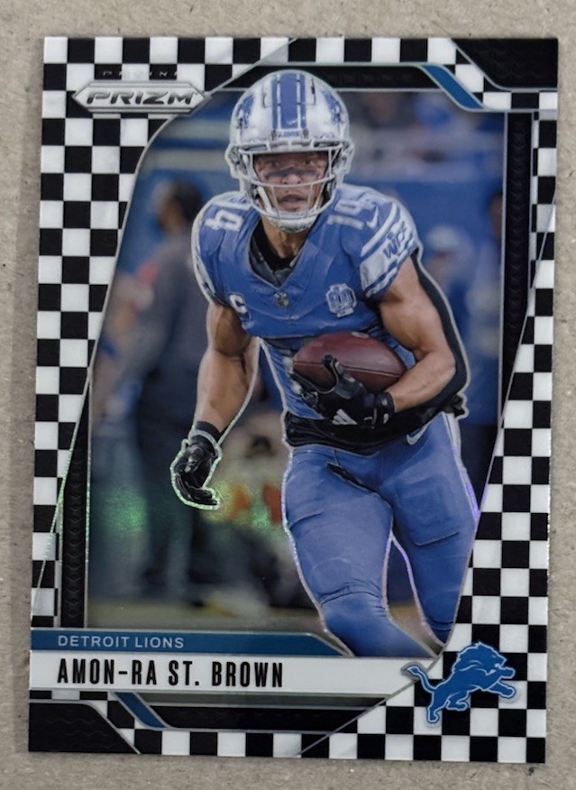 Amon-Ra St. Brown Black White Checker #95