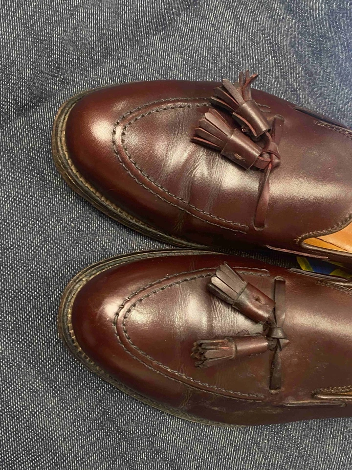 Alden Brooks Brothers Men's Tassel Loafers Dress Shoes Size 9.5 Burgundy’s USA - Image 2 of 4