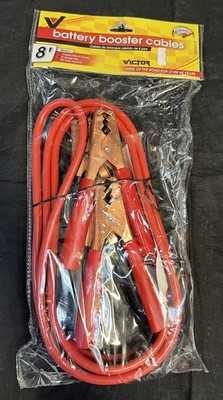 Victor 8 Ft Battery Cables 150 Amp, 10 Gauge Copper Wire 