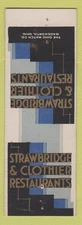 Matchbook Cover - Strawbridge & Clothier Philadelphia PA SAMPLE STAPLED WEAR