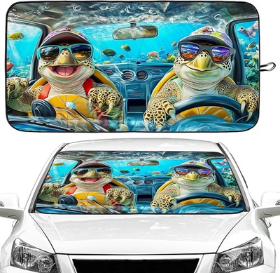 #ad Turtle Car Sunshade Personalized Windshield UV Protector for Vehicles $47.99