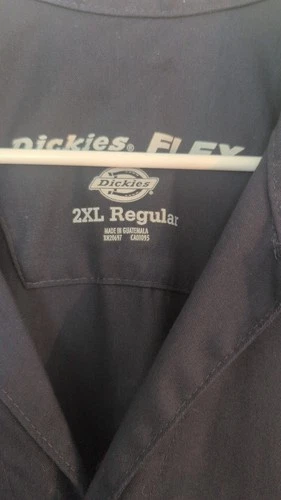 Dickies FLEX Black Mechanic Workwear Coveralls 2XL Regular Full Zip Pockets image 2