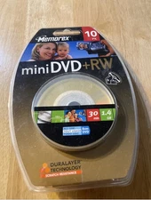 MEMOREX Mini DVD+RW 10 Pack Rewriteable DVD Brand New