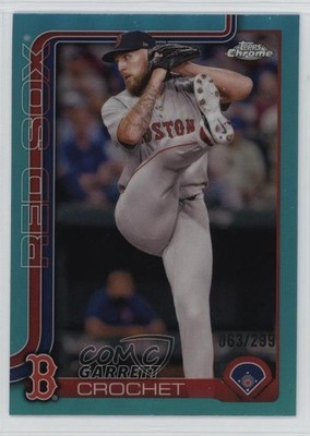2025 Topps Chrome Teal Refractor 63/299 Garrett Crochet #264 1sk9