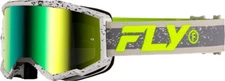 Fly Racing 37-51526Y Youth Zone Goggle Drk Grey/Hi-Vis w/Grn - MIrror Lens