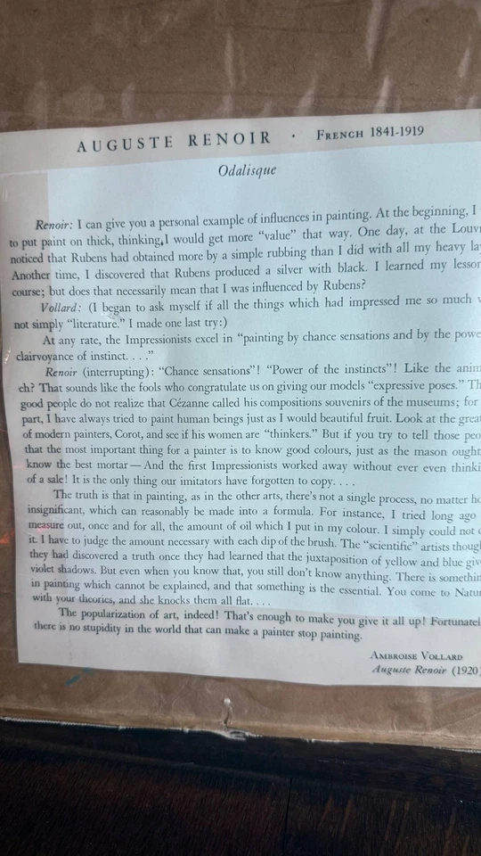 Pintura al óleo original vintage 1992 “Silver Boy” después de Renoir por Louise Bizé Evan Foto 3 de 4