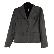 J Crew Wool Blazer Womens 6 Brown Academia Preppy Business Career Pockets Lined