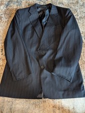 Christian Dior Monsieur 46L Blue Pinstripe Blazer Sport Coat Wool