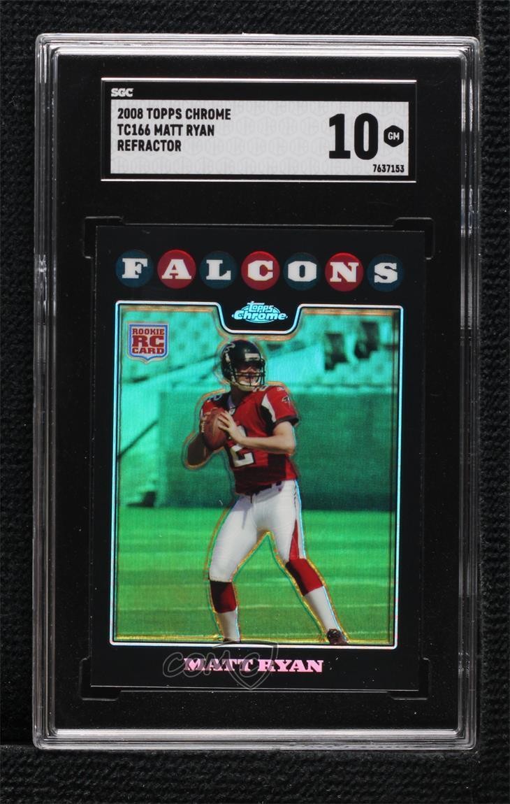 2008 Topps Chrome Refractor Matt Ryan #TC166 SGC 10 GEM 12xq