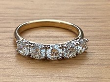 18ct Gold 1.5ct Diamond Ring 18 Carat Yellow White Gold Eternity Ring 18K