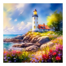Lighthouse Diamond Painting Kits for Adults, Scenery Diamond Art Kits, 5D Rou...