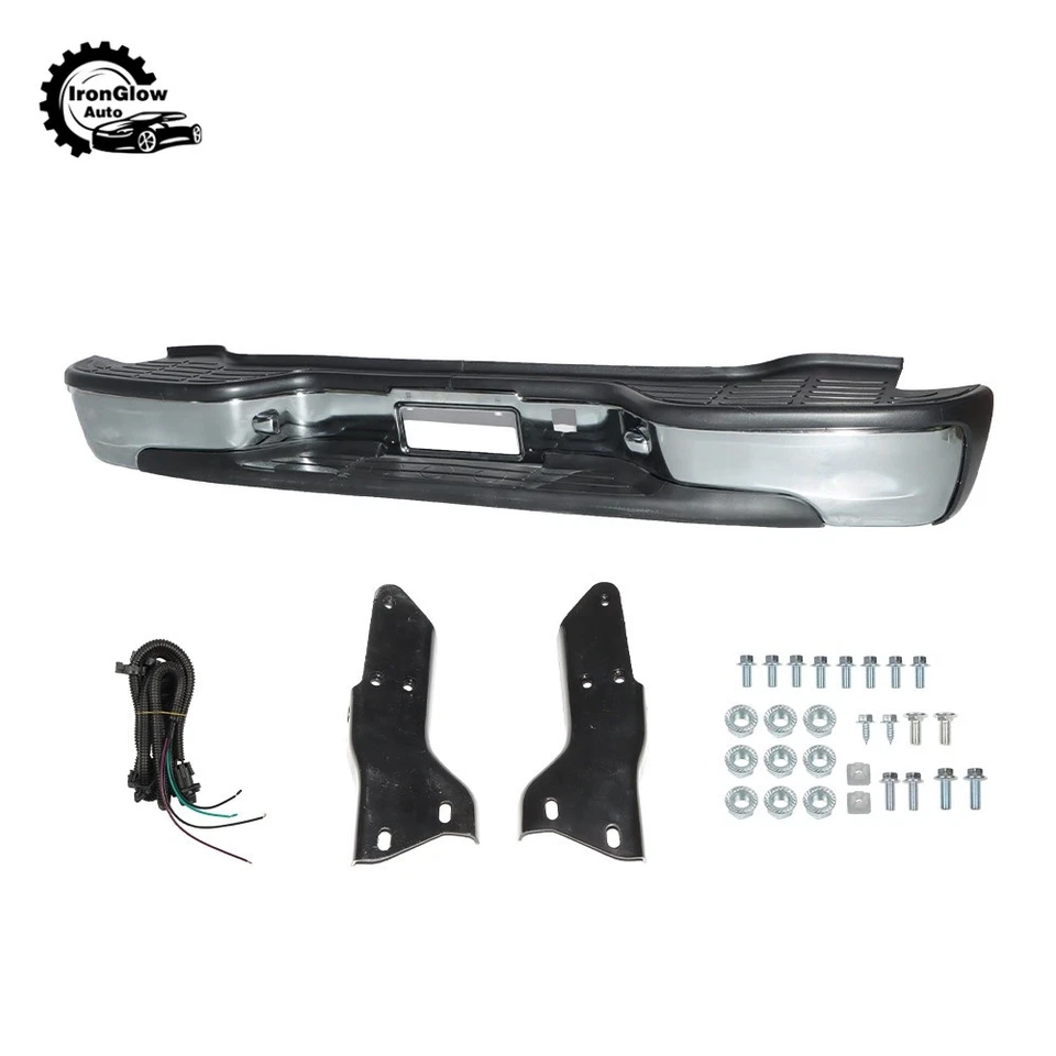 Complete Chrome Steel Rear Bumper For Chevy Tahoe Suburban/GMC Yukon 2000-2006 Foto 3 de 4