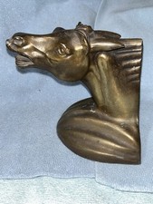 Cast Metal Horse Bust Art Deco Horse Head Bust Single Bookend