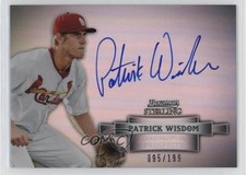 2012 Bowman Sterling Prospect Refractor 95/199 Patrick Wisdom #BSAP-PW Auto ok2