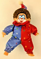 Vintage - Corky Clown Monchhichi Monkey Doll - L1