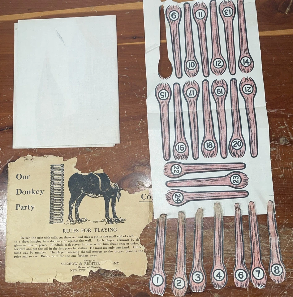 1916 Selchow & Righter Our Donkey Party Game - Image 3 of 4