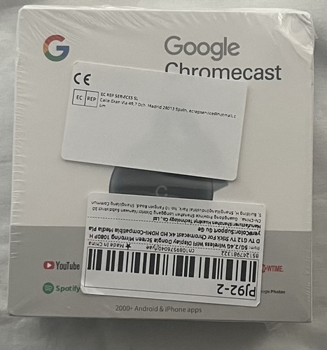 New Google Chromecast Black 4K - Afbeelding 1 van 4