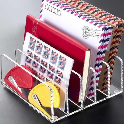 BEYGORM Acryl Post Halter, Klar Multifunktion Schreibtisch Organizer mit Teiler, Ve - Bild 8 von 12