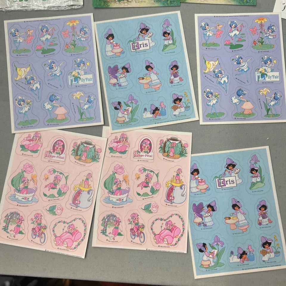 ОГРОМНЫЙ лот винтажных наклеек 80-е 90-е лепесток розы место царапины N нюхать клеймо - Изображение 2 из 4