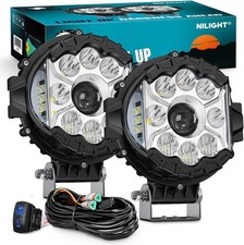 Nilight 7 Inch Led Offroad Driving Lights High Low Beam 80w Round White Light Nilight 7 Inch Led Offroad Driving Lights High Low Beam 80w Round White Light