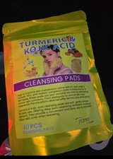 1 Pack Of Turmeric Kojic Acid Pads Cleansing Pads Facial Sponges 40 pcs