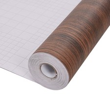 Vinyl Flooring Brown Roll Wood Plank Effect Peel and Stick Lino Kitchen Bathroom