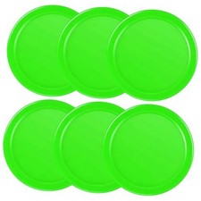 3 1/4 Inches Air Hockey Pucks 6 Pack Full Size Heavy Replacement Pucks Green