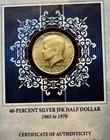 U.S Coin 1967 40% Silver Kennedy Half Dollar,  Uncirculated, Display Case w/ COA