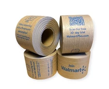 Walmart Kraft Tape Self Adhesive Ships From USA 4 ROLLS! 3 Inch X 164 Ft Each