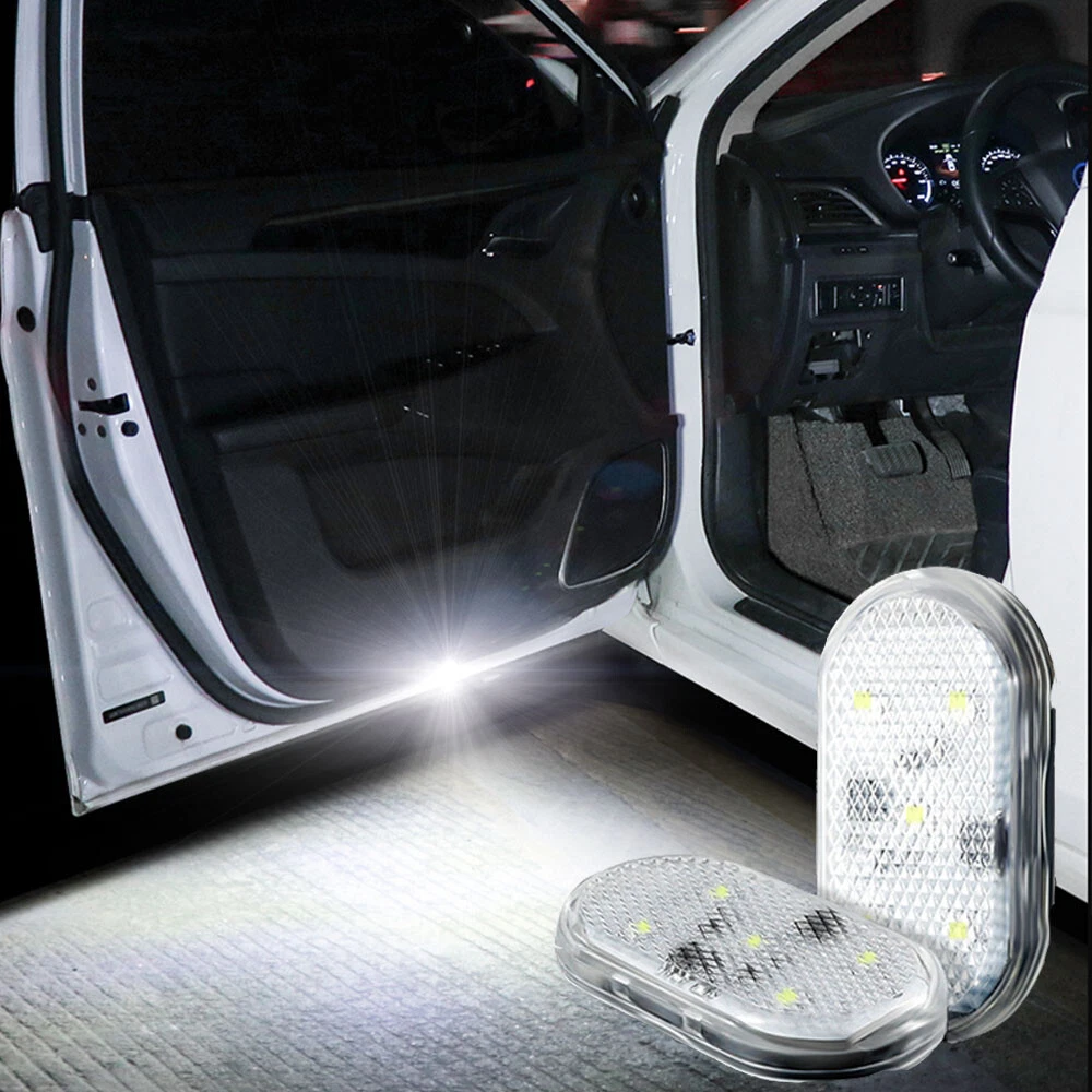 LED Car Interior Courtesy Door Light USB Rechargeable Magnetic