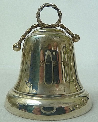 vintage cartier sterling silver bell with rope twist handle