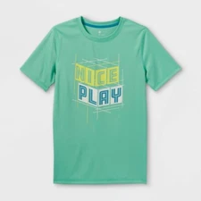 NEW Boys' Short Sleeve 'Nice Pay' Graphic T-Shirt - All in Motion™ L (12/14)