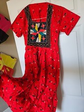 Afghan Dress for Women - Handmade Afghani Dress- Traditional kuchi Red Dress