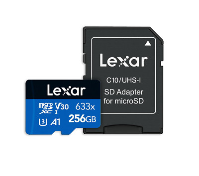 Lexar High-Performance 633x microSDXC UHS-I Memory Card Blue, LSDMI256BB633A
