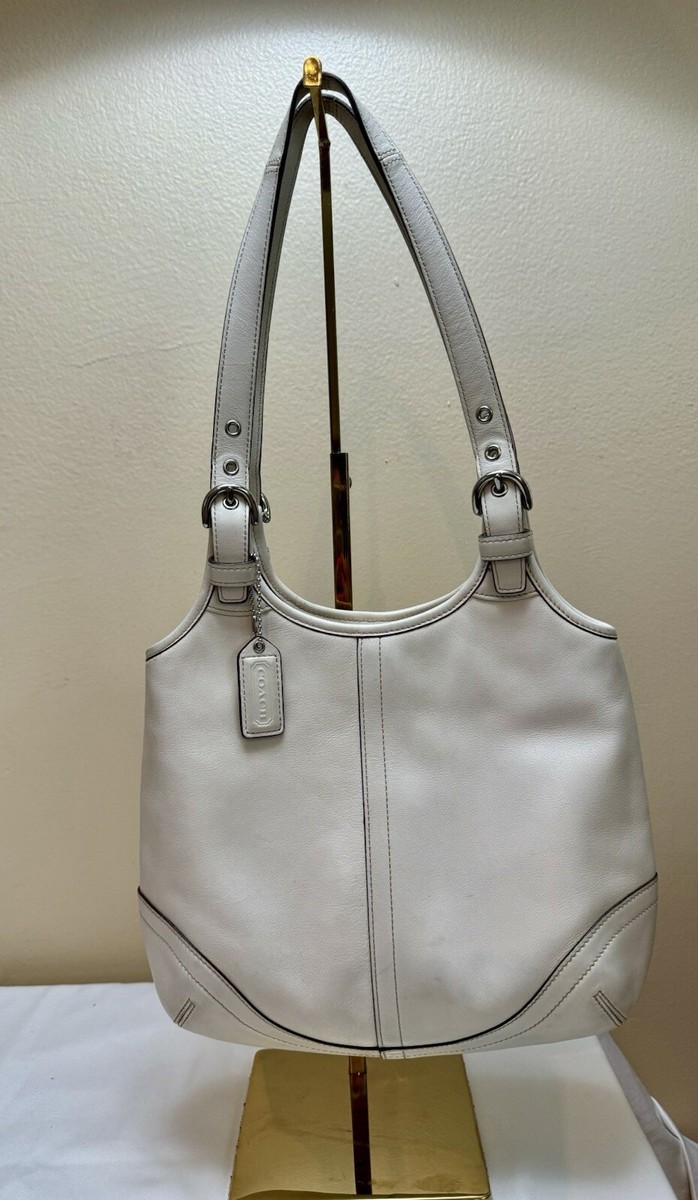 Vintage 2003 COACH Legacy SoHo Hobo #4983 Leather Eggshell