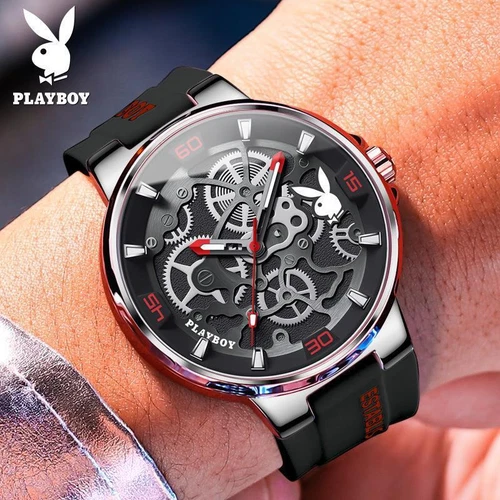 Playboy Markenuhr Trendige Wasserdicht Herrenuhr Quarzuhr - Bild 2 von 29