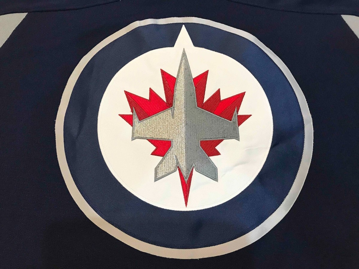 Reebok - 【Reebok】NHL Winnipeg Jets ゲームシャツ A-3449 Reebok Winnipeg Jets Practice NHL Hockey Jersey Adult M Navy