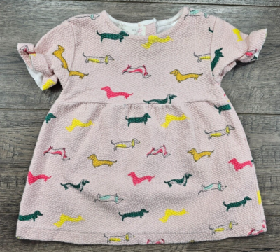 Baby Girl Clothes Nwot Zara 3-6 Month Pink Doxie Dog Dress | eBay