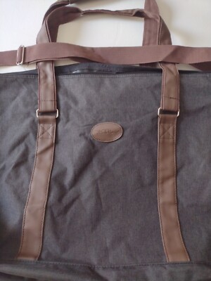 Bella Russo Travel Luggage Bag Large Carry-on with Strap and Handle Gray NEW